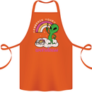 Alien Embrace Your Weirdness Funny LGBT Cotton Apron 100% Organic Orange