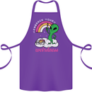 Alien Embrace Your Weirdness Funny LGBT Cotton Apron 100% Organic Purple
