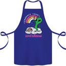 Alien Embrace Your Weirdness Funny LGBT Cotton Apron 100% Organic Royal Blue