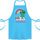 Alien Embrace Your Weirdness Funny LGBT Cotton Apron 100% Organic Turquoise