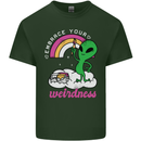 Alien Embrace Your Weirdness Funny LGBT Mens Cotton T-Shirt Tee Top Forest Green