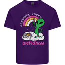Alien Embrace Your Weirdness Funny LGBT Mens Cotton T-Shirt Tee Top Purple