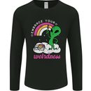 Alien Embrace Your Weirdness Funny LGBT Mens Long Sleeve T-Shirt Black