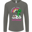 Alien Embrace Your Weirdness Funny LGBT Mens Long Sleeve T-Shirt Charcoal