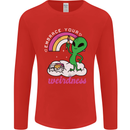 Alien Embrace Your Weirdness Funny LGBT Mens Long Sleeve T-Shirt Red