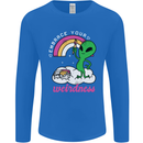 Alien Embrace Your Weirdness Funny LGBT Mens Long Sleeve T-Shirt Royal Blue