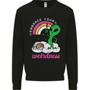 Alien Embrace Your Weirdness Funny LGBT Mens Sweatshirt Jumper Black
