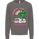Alien Embrace Your Weirdness Funny LGBT Mens Sweatshirt Jumper Charcoal
