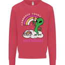 Alien Embrace Your Weirdness Funny LGBT Mens Sweatshirt Jumper Heliconia