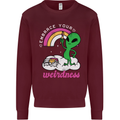 Alien Embrace Your Weirdness Funny LGBT Mens Sweatshirt Jumper Maroon