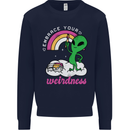 Alien Embrace Your Weirdness Funny LGBT Mens Sweatshirt Jumper Navy Blue