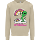 Alien Embrace Your Weirdness Funny LGBT Mens Sweatshirt Jumper Sand