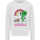Alien Embrace Your Weirdness Funny LGBT Mens Sweatshirt Jumper White
