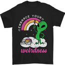 Alien Embrace Your Weirdness Funny LGBT Mens T-Shirt Cotton Gildan Black