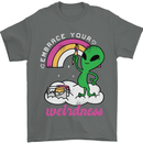 Alien Embrace Your Weirdness Funny LGBT Mens T-Shirt Cotton Gildan Charcoal