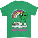 Alien Embrace Your Weirdness Funny LGBT Mens T-Shirt Cotton Gildan Irish Green