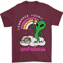Alien Embrace Your Weirdness Funny LGBT Mens T-Shirt Cotton Gildan Maroon