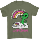 Alien Embrace Your Weirdness Funny LGBT Mens T-Shirt Cotton Gildan Military Green