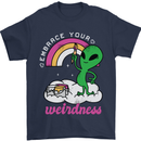 Alien Embrace Your Weirdness Funny LGBT Mens T-Shirt Cotton Gildan Navy Blue