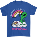 Alien Embrace Your Weirdness Funny LGBT Mens T-Shirt Cotton Gildan Royal Blue