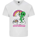 Alien Embrace Your Weirdness Funny LGBT Mens V-Neck Cotton T-Shirt White