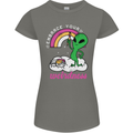 Alien Embrace Your Weirdness Funny LGBT Womens Petite Cut T-Shirt Charcoal