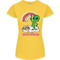 Alien Embrace Your Weirdness Funny LGBT Womens Petite Cut T-Shirt Yellow