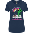 Alien Embrace Your Weirdness Funny LGBT Womens Wider Cut T-Shirt Navy Blue