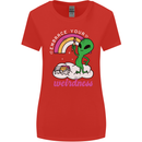 Alien Embrace Your Weirdness Funny LGBT Womens Wider Cut T-Shirt Red