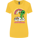 Alien Embrace Your Weirdness Funny LGBT Womens Wider Cut T-Shirt Yellow