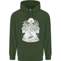 Alien Octopus Kraken Cthulhu Cow UFO Childrens Kids Hoodie Forest Green