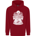 Alien Octopus Kraken Cthulhu Cow UFO Childrens Kids Hoodie Red