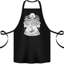 Alien Octopus Kraken Cthulhu Cow UFO Cotton Apron 100% Organic Black