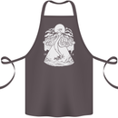 Alien Octopus Kraken Cthulhu Cow UFO Cotton Apron 100% Organic Dark Grey