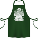 Alien Octopus Kraken Cthulhu Cow UFO Cotton Apron 100% Organic Forest Green