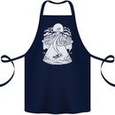 Alien Octopus Kraken Cthulhu Cow UFO Cotton Apron 100% Organic Navy Blue