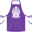 Alien Octopus Kraken Cthulhu Cow UFO Cotton Apron 100% Organic Purple