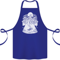 Alien Octopus Kraken Cthulhu Cow UFO Cotton Apron 100% Organic Royal Blue