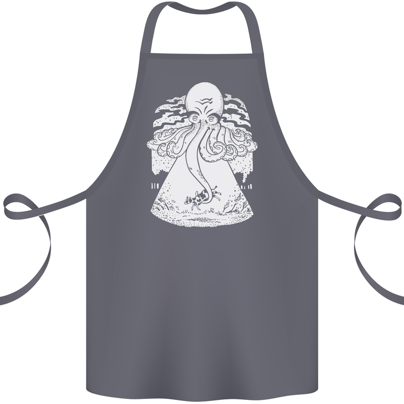Alien Octopus Kraken Cthulhu Cow UFO Cotton Apron 100% Organic Steel