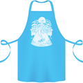 Alien Octopus Kraken Cthulhu Cow UFO Cotton Apron 100% Organic Turquoise