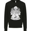Alien Octopus Kraken Cthulhu Cow UFO Kids Sweatshirt Jumper Black