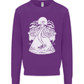 Alien Octopus Kraken Cthulhu Cow UFO Kids Sweatshirt Jumper Purple