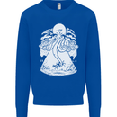 Alien Octopus Kraken Cthulhu Cow UFO Kids Sweatshirt Jumper Royal Blue