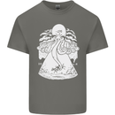 Alien Octopus Kraken Cthulhu Cow UFO Kids T-Shirt Childrens Charcoal