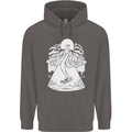 Alien Octopus Kraken Cthulhu Cow UFO Mens 80% Cotton Hoodie Charcoal