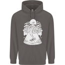 Alien Octopus Kraken Cthulhu Cow UFO Mens 80% Cotton Hoodie Charcoal