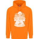 Alien Octopus Kraken Cthulhu Cow UFO Mens 80% Cotton Hoodie Orange