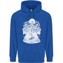 Alien Octopus Kraken Cthulhu Cow UFO Mens 80% Cotton Hoodie Royal Blue