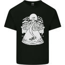Alien Octopus Kraken Cthulhu Cow UFO Mens Cotton T-Shirt Tee Top Black