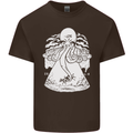 Alien Octopus Kraken Cthulhu Cow UFO Mens Cotton T-Shirt Tee Top Dark Chocolate
